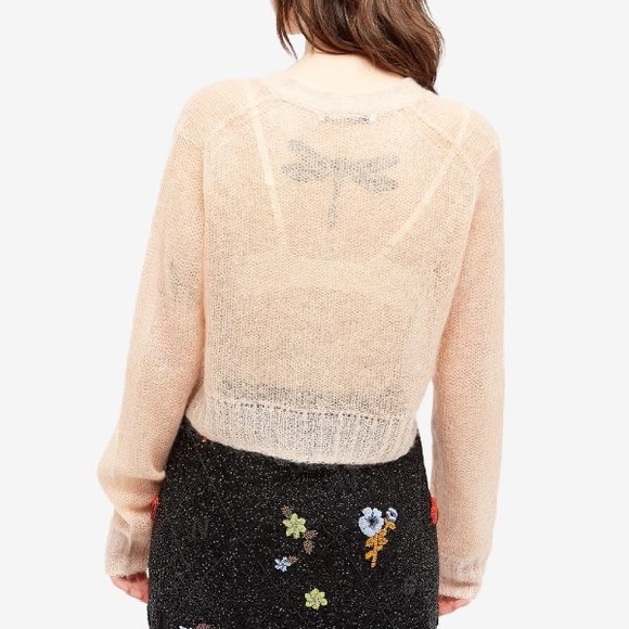 🍁ACNE STUDIOS mesh cardigan blush beige - Picture 7 of 15